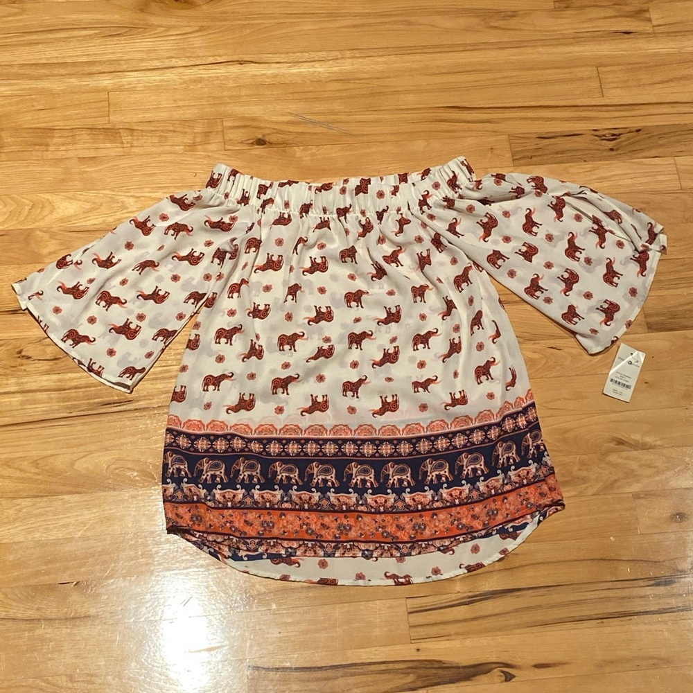 off the shoulder shirt size s